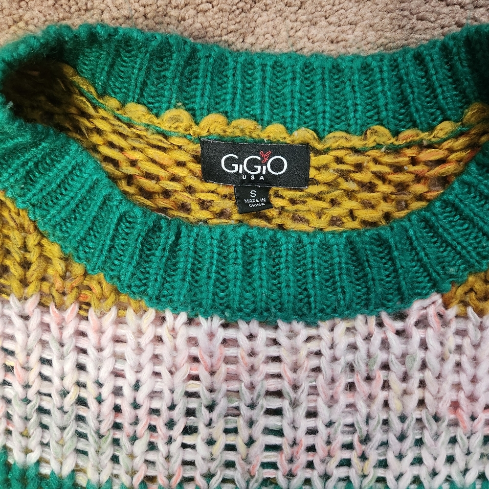 GiGiO Women's Colorful Turtleneck Sweater